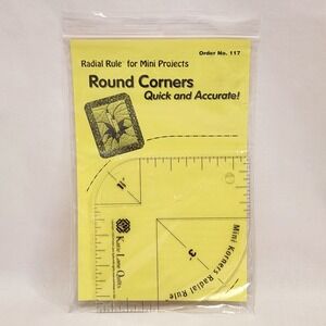 Katie Lane Quilts Radial Rule for Mini Projects Round Corners Template 117 NEW
